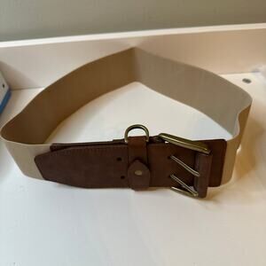 Target women’s large faux leather waist belt brown/tan